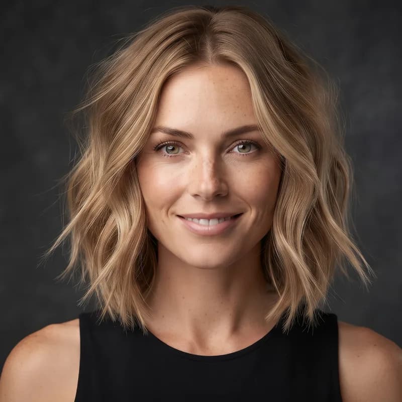 Wavy Bob short haircut
