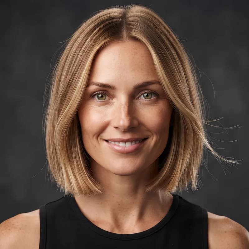 Sleek Straight Bob short haircut