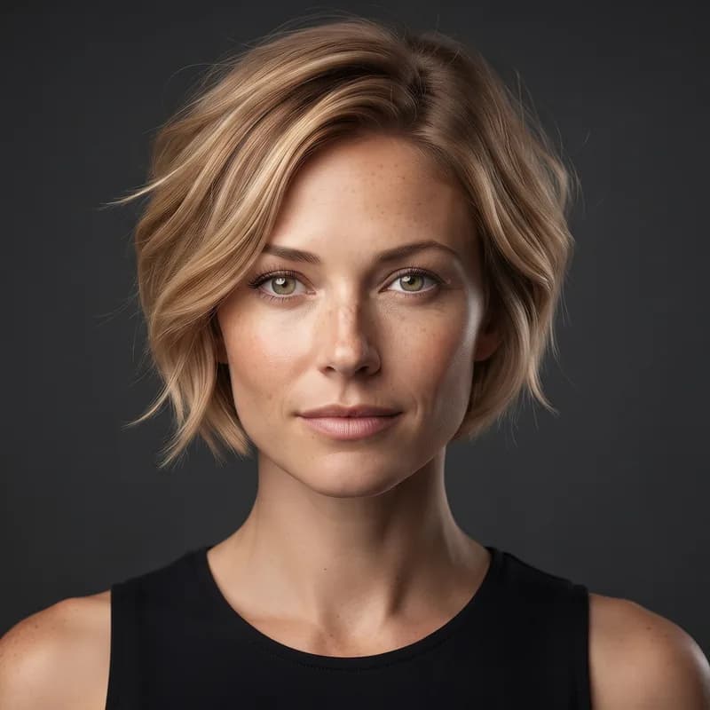 Soft Rounded Pixie short haircut