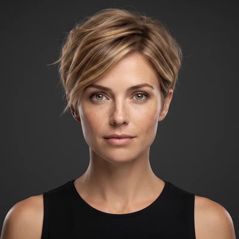 Tapered Pixie short haircut