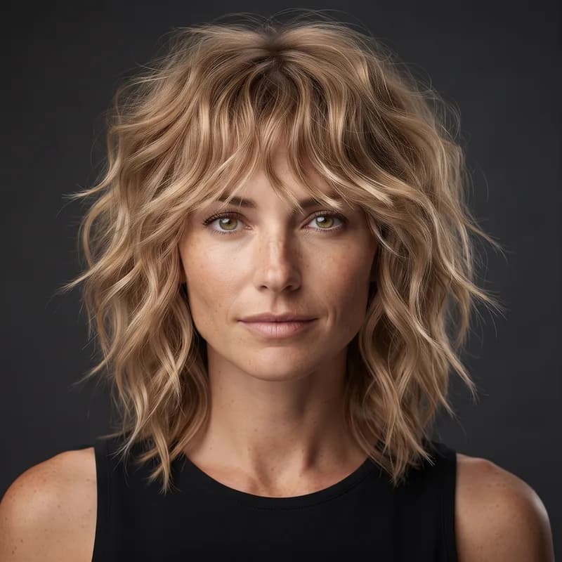 Wavy Shag short haircut