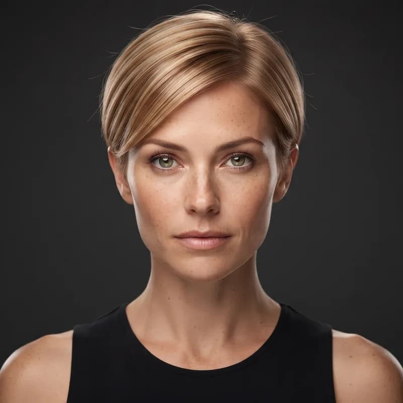 Straight Pixie short haircut