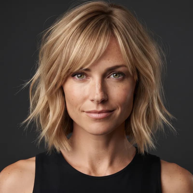 Short Cut with Side Bangs short haircut