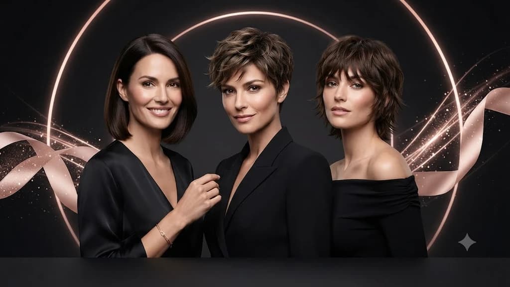 a collection of short haircuts — Bob · Pixie · Bixie · Shag